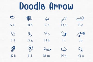 Doodle Arrow by Sontaya — Dingbats Font — thumbnail 2