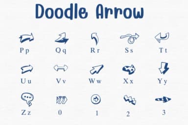 Doodle Arrow by Sontaya — Dingbats Font — thumbnail 3