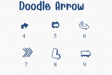 Doodle Arrow by Sontaya — Dingbats Font — thumbnail 4