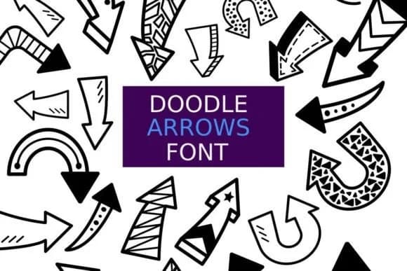 Doodle Arrows by digitalplannerland — Dingbats Font