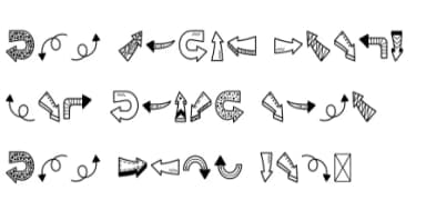 Doodle Arrows by digitalplannerland — Dingbats Font — thumbnail 8