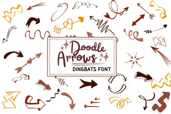 Doodle Arrows by PraewDesigns — Dingbats Font