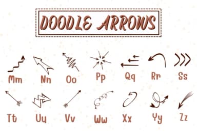 Doodle Arrows by PraewDesigns — Dingbats Font — thumbnail 3