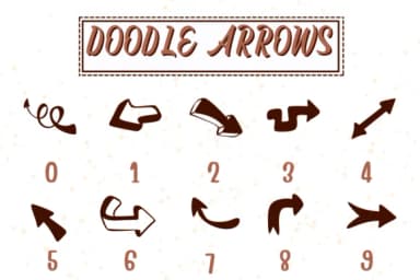 Doodle Arrows by PraewDesigns — Dingbats Font — thumbnail 4
