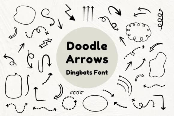 Doodle Arrows by Nun Sukhwan — Dingbats Font