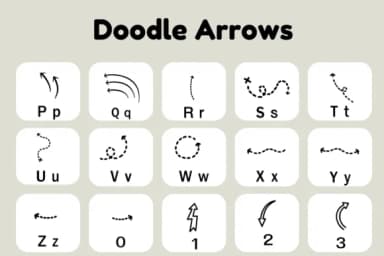 Doodle Arrows by Nun Sukhwan — Dingbats Font — thumbnail 6