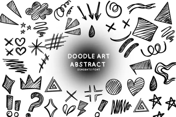 Doodle Art Abstract by Bee piyanuch — Dingbats Font