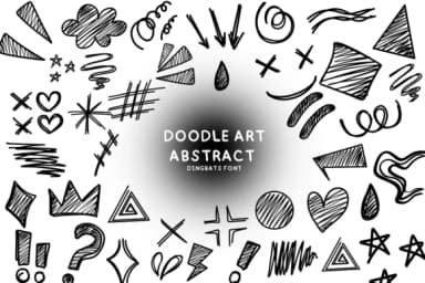 Doodle Art Abstract by Bee piyanuch — Dingbats Font — thumbnail 1