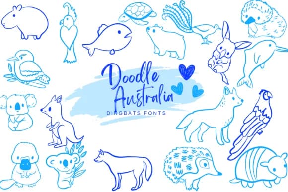 Doodle Australia by Suphitchaya — Dingbats Font