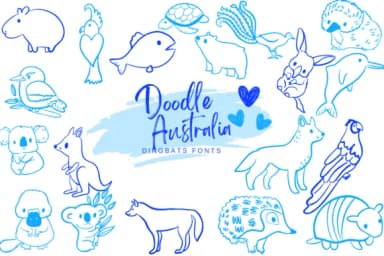 Doodle Australia by Suphitchaya — Dingbats Font — thumbnail 1