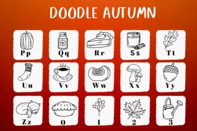 Doodle Autumn by CHANOK — Dingbats Font — thumbnail 3