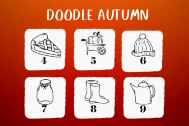 Doodle Autumn by CHANOK — Dingbats Font — thumbnail 4