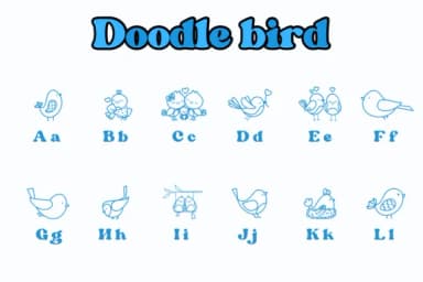 Doodle Bird by Chonada — Dingbats Font — thumbnail 2