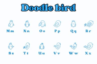 Doodle Bird by Chonada — Dingbats Font — thumbnail 3