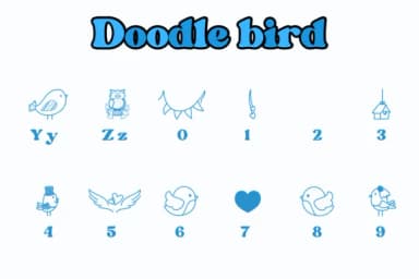 Doodle Bird by Chonada — Dingbats Font — thumbnail 4