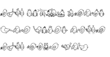 Doodle Bird by Chonada — Dingbats Font — thumbnail 8