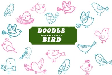 Doodle Bird by Suphitchaya — Dingbats Font — thumbnail 1