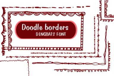 Doodle Borders by Nongyao — Dingbats Font — thumbnail 1