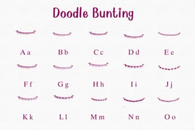 Doodle Bunting by Nongyao — Dingbats Font — thumbnail 2