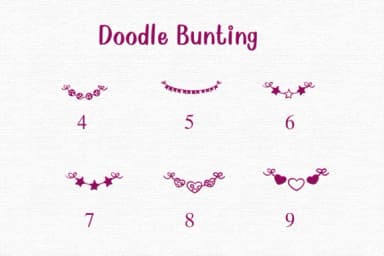 Doodle Bunting by Nongyao — Dingbats Font — thumbnail 4