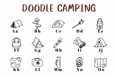 Doodle Camping by CHANOK — Dingbats Font — thumbnail 2