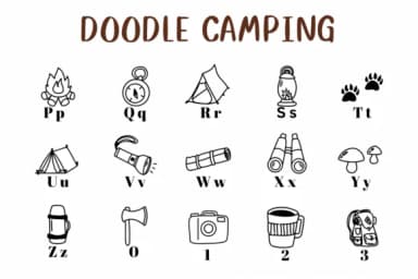 Doodle Camping by CHANOK — Dingbats Font — thumbnail 3