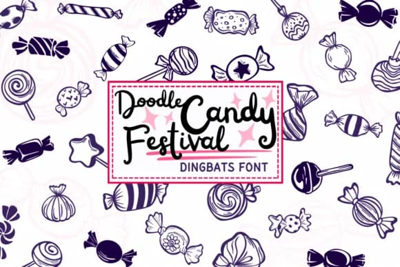 Doodle Candy Festival by PraewDesigns — Dingbats Font