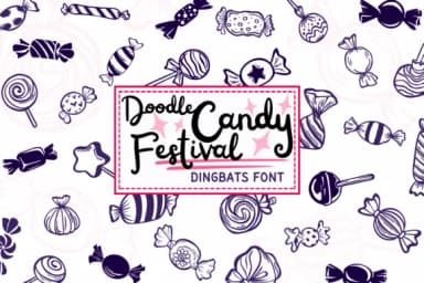 Doodle Candy Festival by PraewDesigns — Dingbats Font — thumbnail 1