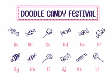 Doodle Candy Festival by PraewDesigns — Dingbats Font — thumbnail 2