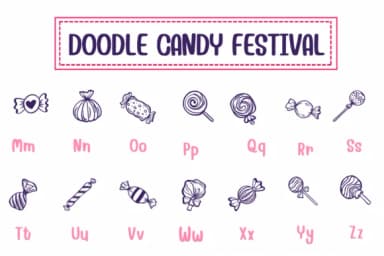 Doodle Candy Festival by PraewDesigns — Dingbats Font — thumbnail 3