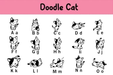 Doodle Cat by Nun Sukhwan — Dingbats Font — thumbnail 2
