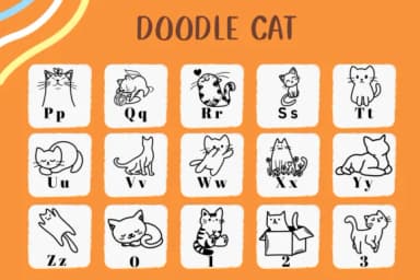 Doodle Cat by CHANOK — Dingbats Font — thumbnail 3