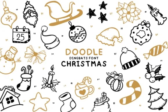 Doodle Christmas by Bee piyanuch — Dingbats Font
