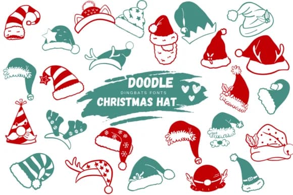 Doodle Christmas Hat by Suphitchaya — Dingbats Font