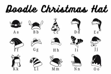 Doodle Christmas Hat by Suphitchaya — Dingbats Font — thumbnail 2