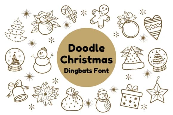 Doodle Christmas by Kedner Kreations — Dingbats Font
