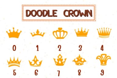 Doodle Crown by PraewDesigns — Dingbats Font — thumbnail 4