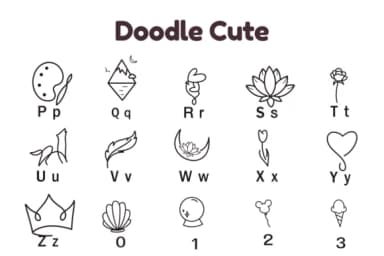 Doodle Cute by Nun Sukhwan — Dingbats Font — thumbnail 2