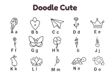 Doodle Cute by Nun Sukhwan — Dingbats Font — thumbnail 3