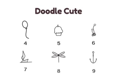 Doodle Cute by Nun Sukhwan — Dingbats Font — thumbnail 4