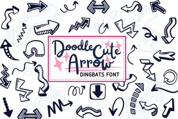 Doodle Cute Arrow by PraewDesigns — Dingbats Font