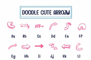 Doodle Cute Arrow by PraewDesigns — Dingbats Font — thumbnail 2