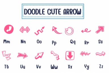 Doodle Cute Arrow by PraewDesigns — Dingbats Font — thumbnail 3