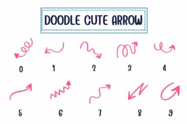 Doodle Cute Arrow by PraewDesigns — Dingbats Font — thumbnail 4