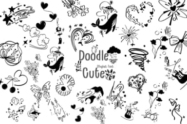 Doodle Cute by Bee piyanuch — Dingbats Font — thumbnail 1