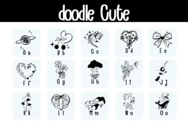 Doodle Cute by Bee piyanuch — Dingbats Font — thumbnail 2