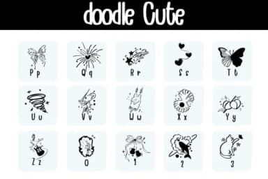Doodle Cute by Bee piyanuch — Dingbats Font — thumbnail 3