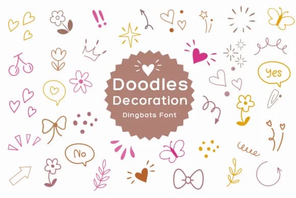 Doodle Decoration by Pui Art — Dingbats Font