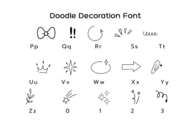 Doodle Decoration by Pui Art — Dingbats Font — thumbnail 7