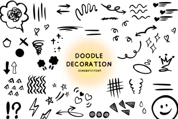 Doodle Decoration by Bee piyanuch — Dingbats Font